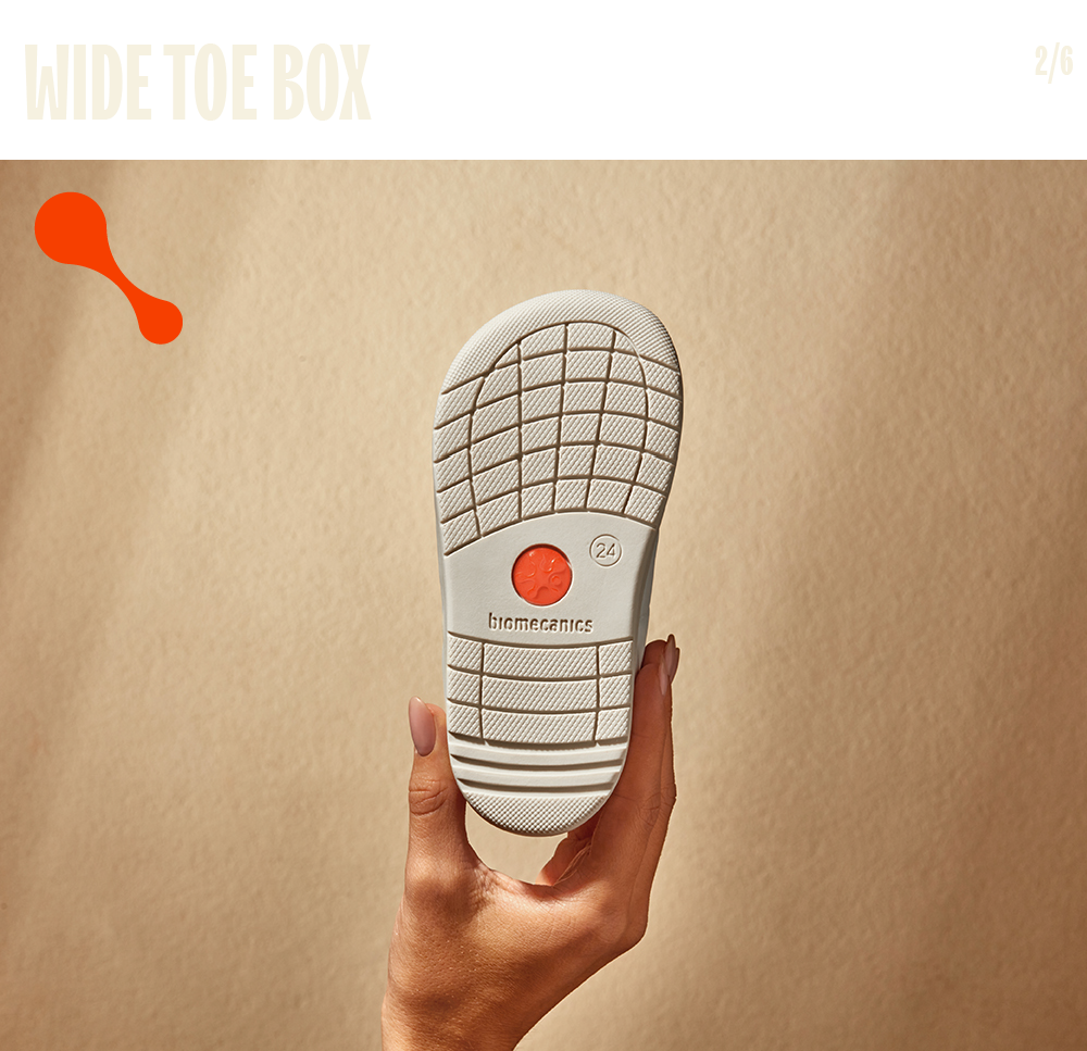 We want children’s toes to move freely so that they can develop without being restricted in any way.